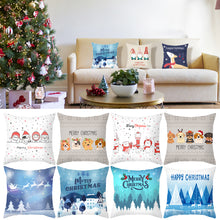 Load image into Gallery viewer, 45cm Christmas Cushion Cover Pilllowcase Christmas Elk Santa Claus Printing Pillow Case for Sofa Cushion Christmas Party Decoration
