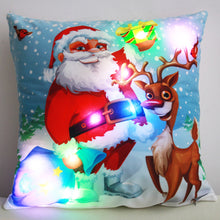 Load image into Gallery viewer, Christmas Glowing Pillowcase with LED Light Home Sofa Cusion Cover Holiday Decoration Merry Christmas Colorful Light Pillow Case Gifts
