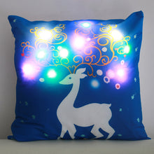 Load image into Gallery viewer, Christmas Glowing Pillowcase with LED Light Home Sofa Cusion Cover Holiday Decoration Merry Christmas Colorful Light Pillow Case Gifts
