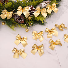 Load image into Gallery viewer, 12pcs Christmas Decortaion Bows Xmas Tree Hanging Gold Silver Red Bowknots Pendants Tree Ornaments
