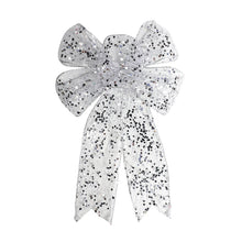 Load image into Gallery viewer, 32cm Large Christmas Decorative Bow Christmas Tree Decoration Mesh Bow Knot Ribbon Bow Knot Xmas Glittering Bows Home Decor
