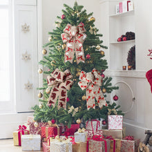 Load image into Gallery viewer, 32cm Large Christmas Decorative Bow Christmas Tree Decoration Mesh Bow Knot Ribbon Bow Knot Xmas Glittering Bows Home Decor
