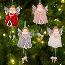Load image into Gallery viewer, Christmas Silver Wing Angel Doll Tree Pendant Xmas Tree Hanging Ornaments New Year Decoration For Home Ornament

