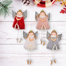 Load image into Gallery viewer, Christmas Silver Wing Angel Doll Tree Pendant Xmas Tree Hanging Ornaments New Year Decoration For Home Ornament
