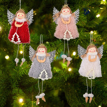 Load image into Gallery viewer, Christmas Silver Wing Angel Doll Tree Pendant Xmas Tree Hanging Ornaments New Year Decoration For Home Ornament
