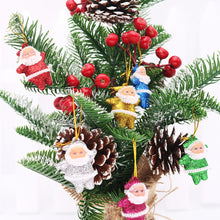 Load image into Gallery viewer, 6pcs/set Mini Santa Claus Doll Christmas Tree Pendants Hanging Ornaments New Year Xmas Decor Home Party Decoration
