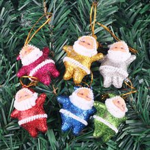 Load image into Gallery viewer, 6pcs/set Mini Santa Claus Doll Christmas Tree Pendants Hanging Ornaments New Year Xmas Decor Home Party Decoration

