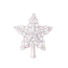 Load image into Gallery viewer, Christmas Tree Topper Glittering Snowflake Star Treetop Topper Xmas Tree Decor Ornament Christmas Decorations for Tree
