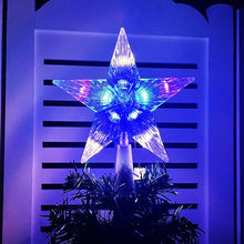 Load image into Gallery viewer, Glowing Christmas Tree Topper Xmas Tree Transparent Star with LED Light Tree Decorations for Home Xmas Ornaments Navidad Props
