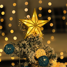 Load image into Gallery viewer, 20cm Glowing Christmas Tree Topper Xmas Tree Star Lamp with Light Tree Decorations for Home Xmas Ornaments Navidad Props
