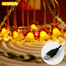 Load image into Gallery viewer, 2/5m Christmas Decoration Bell LED String Lights USB String Lights Garland Holiday Home Party Decor Fairy Lights
