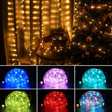 Load image into Gallery viewer, 5m/10m Smart APP Control LED Light String Christmas Tree Lights Fairy Garland Xmas RC Strip Light Home Room Decoration Outdoor Light 5V
