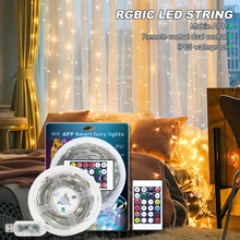 Load image into Gallery viewer, 5m/10m Smart APP Control LED Light String Christmas Tree Lights Fairy Garland Xmas RC Strip Light Home Room Decoration Outdoor Light 5V
