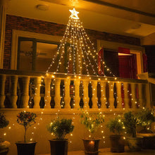 Load image into Gallery viewer, 350LED EU/US Plug LED Light String Christmas Tree Lights Outdoor Star Waterfall Fairy Garland Lights Garden Xmas Strip Light Home Decoration Outdoor Light
