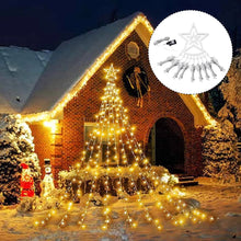 Load image into Gallery viewer, 350LED EU/US Plug LED Light String Christmas Tree Lights Outdoor Star Waterfall Fairy Garland Lights Garden Xmas Strip Light Home Decoration Outdoor Light
