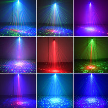 Load image into Gallery viewer, USB Rechargeable Stage Party Laser Projector Lamp Disco Voice Controlled Red Green DJ Strobe Lights Club Family Holiday Christmas Lights Projector
