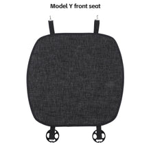 Load image into Gallery viewer, Car Flax Seat Pad Cover Comfortable Non-slip Breathable Front Rear Seatback Cushion For Tesla Model 3 Model Y
