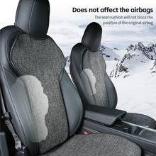 Load image into Gallery viewer, Car Flax Seat Pad Cover Comfortable Non-slip Breathable Front Rear Seatback Cushion For Tesla Model 3 Model Y
