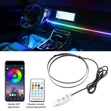 Load image into Gallery viewer, 110cm Car Ambient Lights USB APP Control Remote LED Interior RGB Symphony Atmosphere Lamp for Tesla Model 3 Y S X
