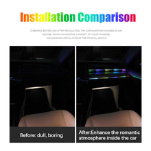 Load image into Gallery viewer, 110cm Car Ambient Lights USB APP Control Remote LED Interior RGB Symphony Atmosphere Lamp for Tesla Model 3 Y S X
