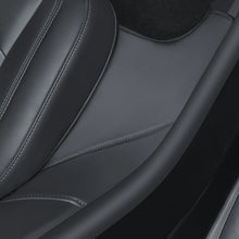 Load image into Gallery viewer, 2Pcs Leather Car Rear Door Sill Protector Scuff Plate Cover Door Inner Sill Cover Decal Sticker For Tesla Model Y 2021 2022
