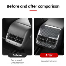 Load image into Gallery viewer, Car Rear Air Vent Outlet Cover Auto Interior Trim Sticker Exhaust Vent Cover For Tesla Model 3 Y 2022 2023
