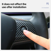 Load image into Gallery viewer, 3Pcs Car Steering Wheel Cover Trim ABS Sticker Patch Modified Decoration for Tesla Model 3 Model Y Interior Accessories
