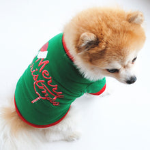 Load image into Gallery viewer, Christmas Print Pet Vest Cartoon Print Pet Puppy Dog Clothes for Small Dogs Pet Dog Vest Pet T-Shirt Pet Clothing
