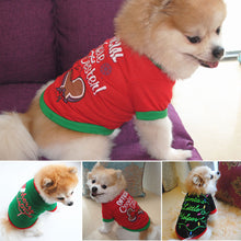 Load image into Gallery viewer, Christmas Print Pet Vest Cartoon Print Pet Puppy Dog Clothes for Small Dogs Pet Dog Vest Pet T-Shirt Pet Clothing
