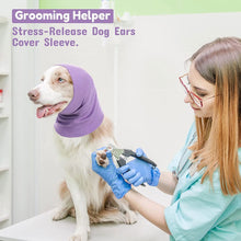Load image into Gallery viewer, Pet Anti-shock Noise-proof Warm Bathing Grooming Earmuffs Turban Dog Ears Cover Headscarf Head Wrap Decompress Tool

