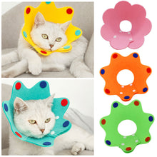 Load image into Gallery viewer, Pet Cat E-Collar Recovery Cone Protection Elizabeth Collar Adjustable Felt Material Collar Printed Elizabeth Circle for Cat
