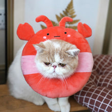 Load image into Gallery viewer, Pet Cat E-Collar Recovery Cone Protection Elizabeth Collar Adjustable Cotton Blends Collar Printed Elizabeth Circle for Cat
