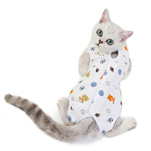 Load image into Gallery viewer, Pet Cat Weaning Cotton Clothes Sterilization Jumpsuit Anti-licking Surgery Recovery Care Suit for Cat Puppy Kitten
