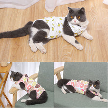Load image into Gallery viewer, Pet Cat Weaning Cotton Clothes Sterilization Jumpsuit Anti-licking Surgery Recovery Care Suit for Cat Puppy Kitten
