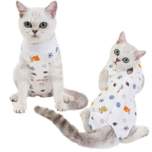 Load image into Gallery viewer, Pet Cat Weaning Cotton Clothes Sterilization Jumpsuit Anti-licking Surgery Recovery Care Suit for Cat Puppy Kitten
