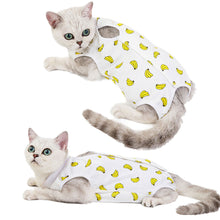Load image into Gallery viewer, Pet Cat Weaning Cotton Clothes Sterilization Jumpsuit Anti-licking Surgery Recovery Care Suit for Cat Puppy Kitten
