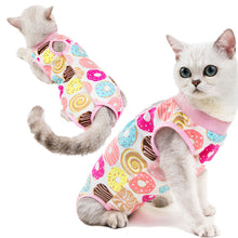 Load image into Gallery viewer, Pet Cat Weaning Cotton Clothes Sterilization Jumpsuit Anti-licking Surgery Recovery Care Suit for Cat Puppy Kitten
