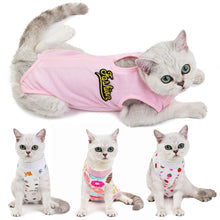 Load image into Gallery viewer, Pet Cat Weaning Cotton Clothes Sterilization Jumpsuit Anti-licking Surgery Recovery Care Suit for Cat Puppy Kitten
