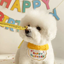 Load image into Gallery viewer, Pet Birthday Celebrate Scarf Cotton Saliva Towel Pet Hat Cat Dog Bibs Puppy Kitten Triangle Kerchief Set
