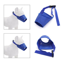 Load image into Gallery viewer, Anti Barking Dog Muzzle For Small Large Dogs Adjustable Mesh Breathable Pet Mouth Muzzles Nylon Straps Dog Accessories
