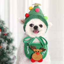 Load image into Gallery viewer, Christmas Pet Cat Dog Hat Santa Antler Puppy Xmas Holiday Costume Caps Bibs Christmas Pet Winter Clothing Party Photo Props
