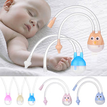 Load image into Gallery viewer, Cartoon Baby Mouth Suction Nasal Aspirator Baby Nasal Mucus Cleaner Newborn Anti Reflux Catheter Nasal Aspirator

