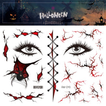 Load image into Gallery viewer, Halloween Tattoo Stickers Simulation Knife Horror Bloody Facial Makeup Waterproof Halloween Facial Tattoo Stickers

