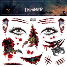 Load image into Gallery viewer, Halloween Tattoo Stickers Simulation Knife Horror Bloody Facial Makeup Waterproof Halloween Facial Tattoo Stickers
