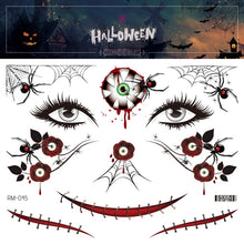 Load image into Gallery viewer, Halloween Tattoo Stickers Simulation Knife Horror Bloody Facial Makeup Waterproof Halloween Facial Tattoo Stickers
