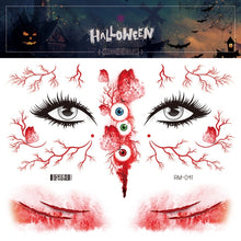 Load image into Gallery viewer, Halloween Tattoo Stickers Simulation Knife Horror Bloody Facial Makeup Waterproof Halloween Facial Tattoo Stickers
