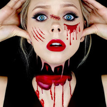 Load image into Gallery viewer, Waterproof Halloween Tattoo Stickers Simulation Spider Blood Facial Makeup Halloween Fashion Facial Tattoo Stickers
