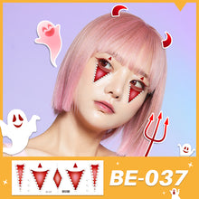 Load image into Gallery viewer, Waterproof Halloween Tattoo Stickers Simulation Spider Blood Facial Makeup Halloween Fashion Facial Tattoo Stickers
