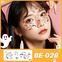 Load image into Gallery viewer, Waterproof Halloween Tattoo Stickers Simulation Spider Blood Facial Makeup Halloween Fashion Facial Tattoo Stickers
