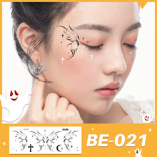 Load image into Gallery viewer, Waterproof Halloween Tattoo Stickers Simulation Spider Blood Facial Makeup Halloween Fashion Facial Tattoo Stickers
